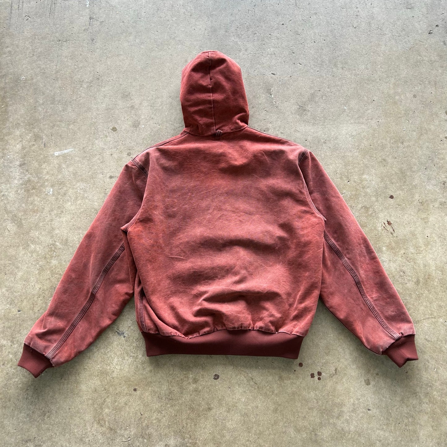 Carhartt hoodie workwear jacket red size medium