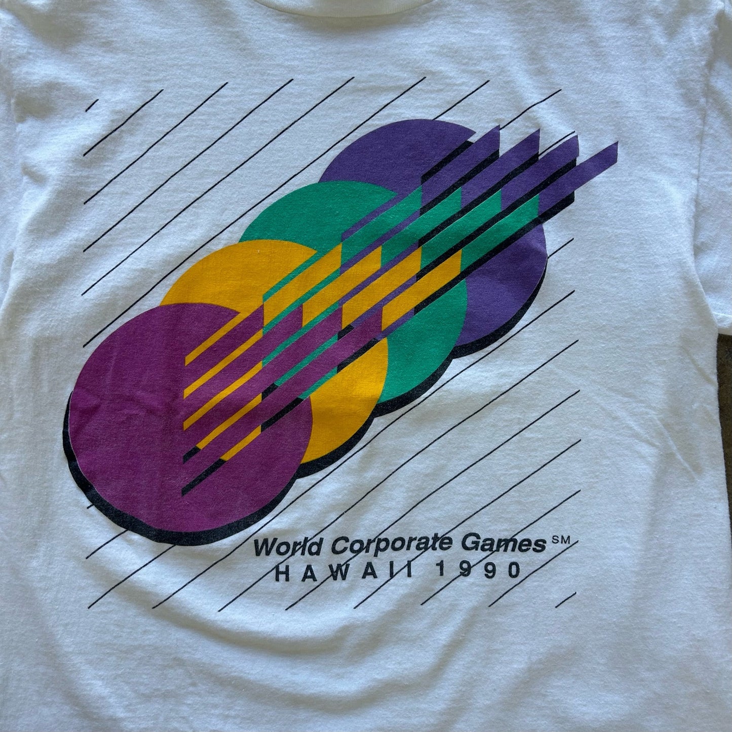 Vintage Single Stitch 1990 Hawaii World Corporate games tshirt Size Large
