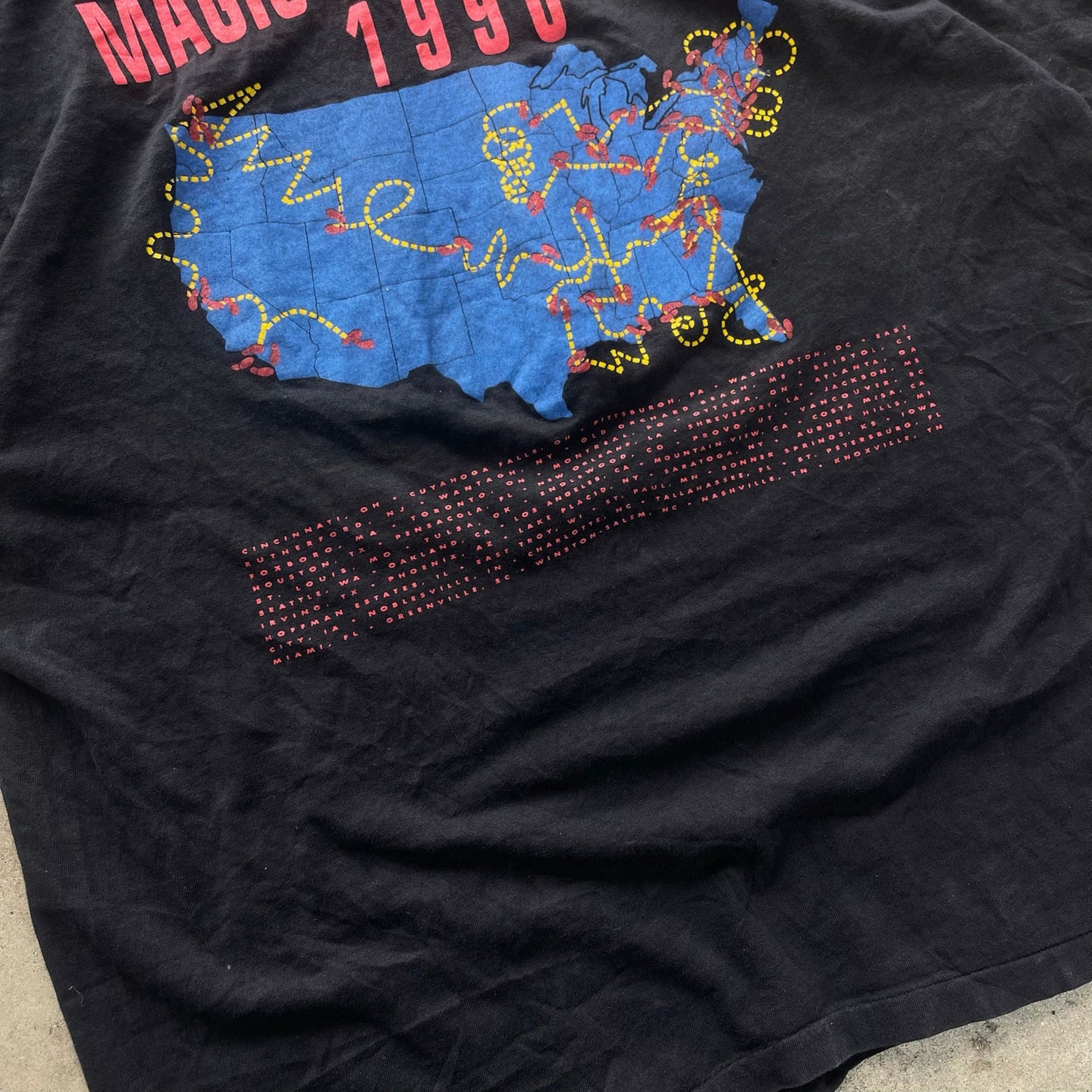 New Kids on the Block 1990 Magic Summer Tour T-shirt Size XL