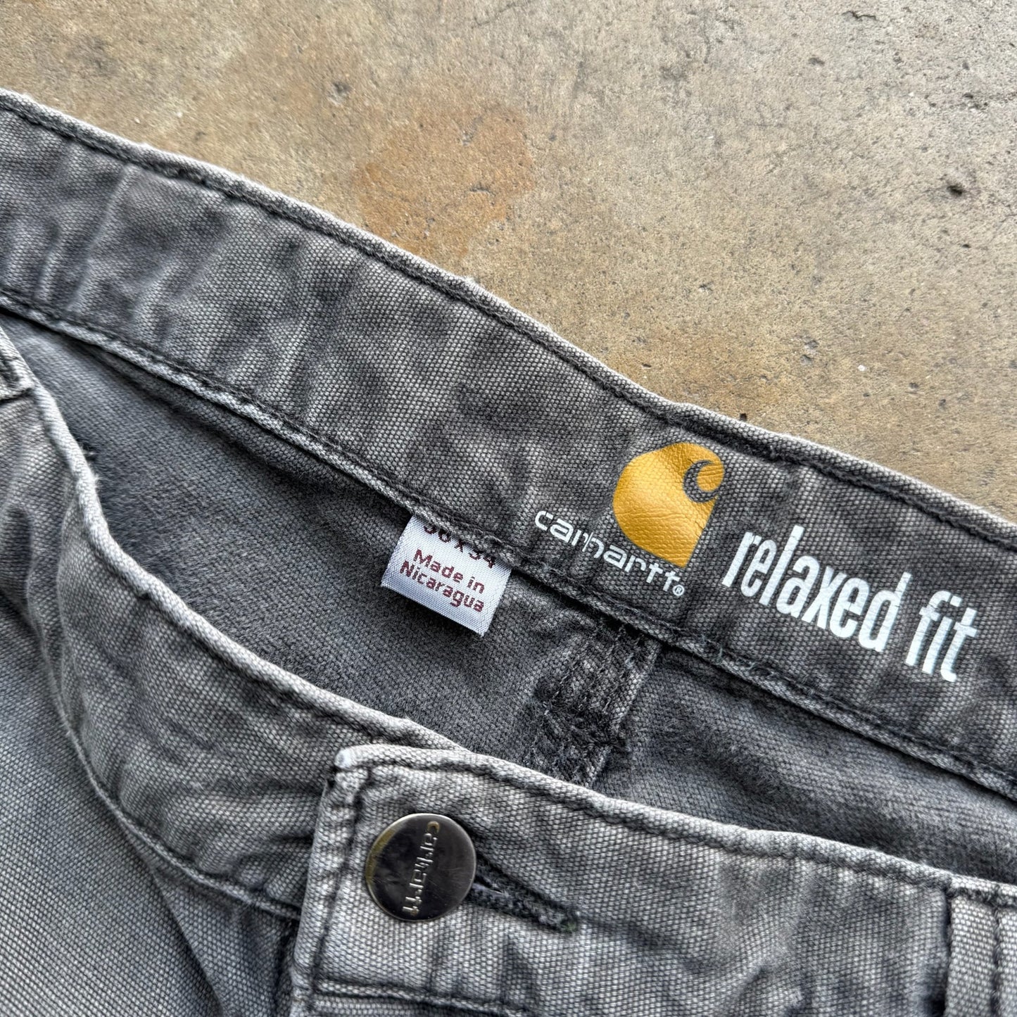 Carhartt Faded Grey carpenter pants size 36x34
