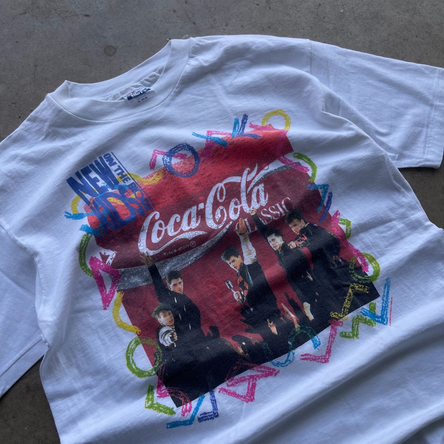 Coca Cola x New Kids on the Block Vintage Band T-shirt Size XL