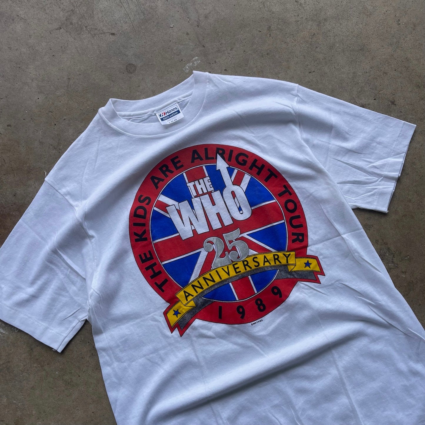 The Who 1989 The Kids are Alright Tour 25th anniversary T-shirt Size L