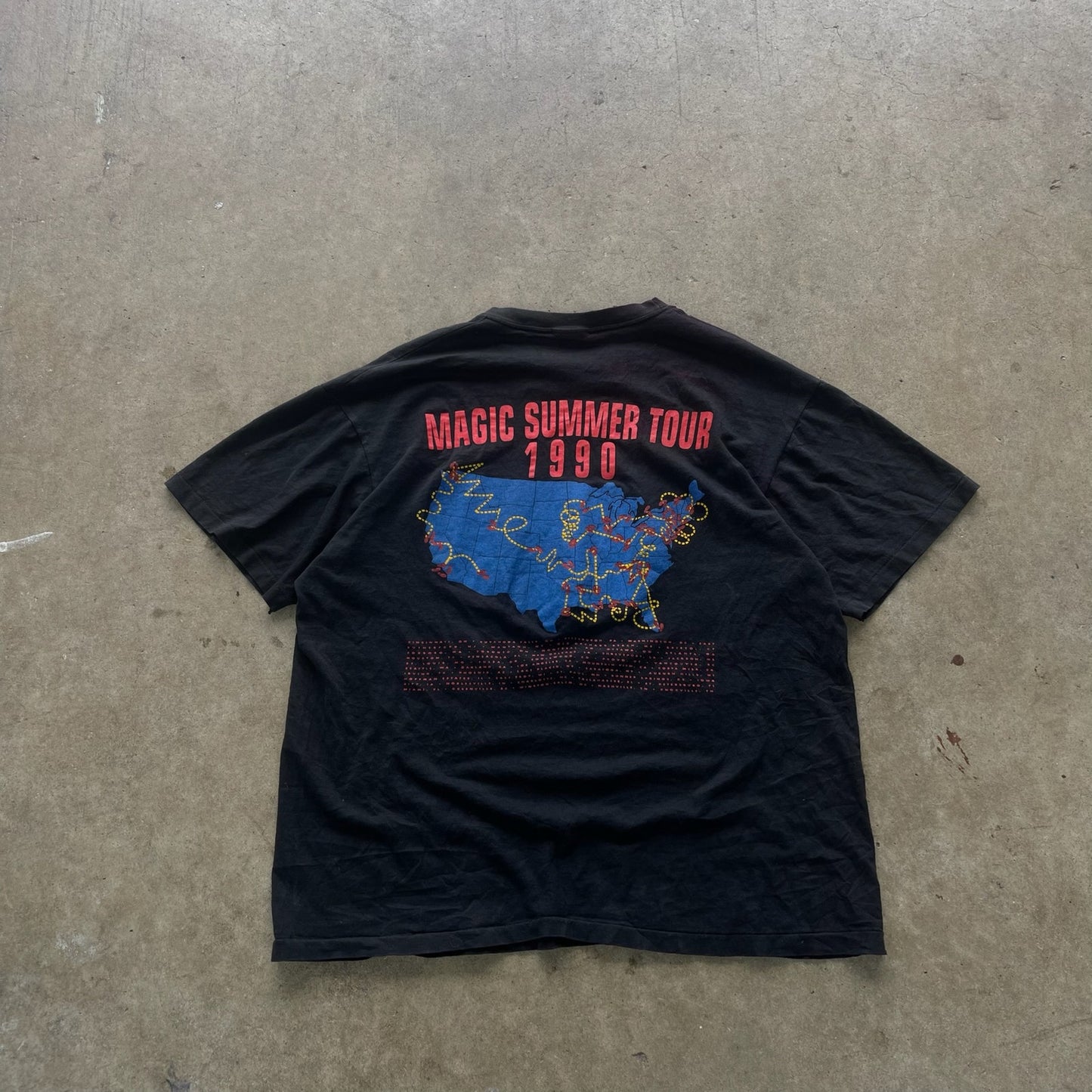 New Kids on the Block 1990 Magic Summer Tour T-shirt Size XL