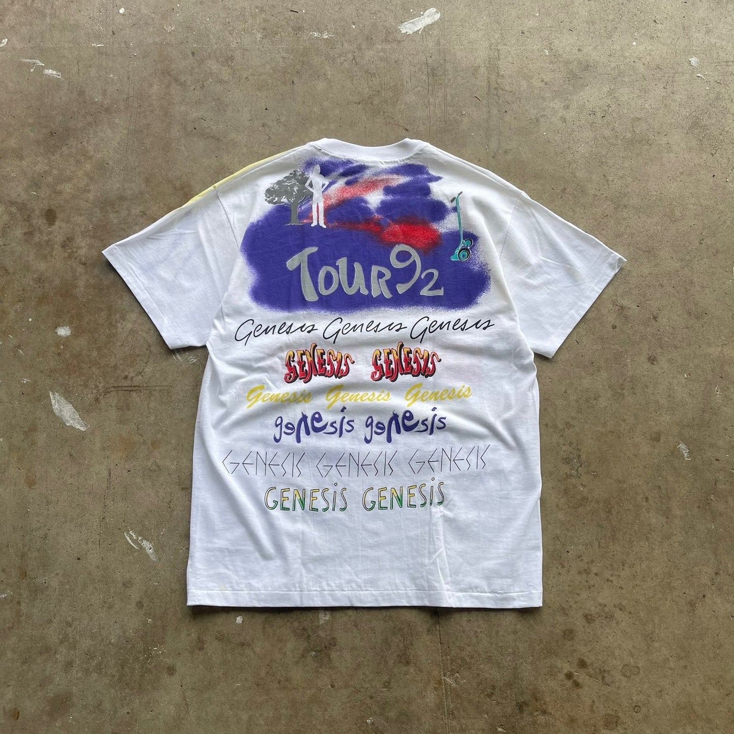 Genesis 1992 AOP Tour T-shirt Size Large