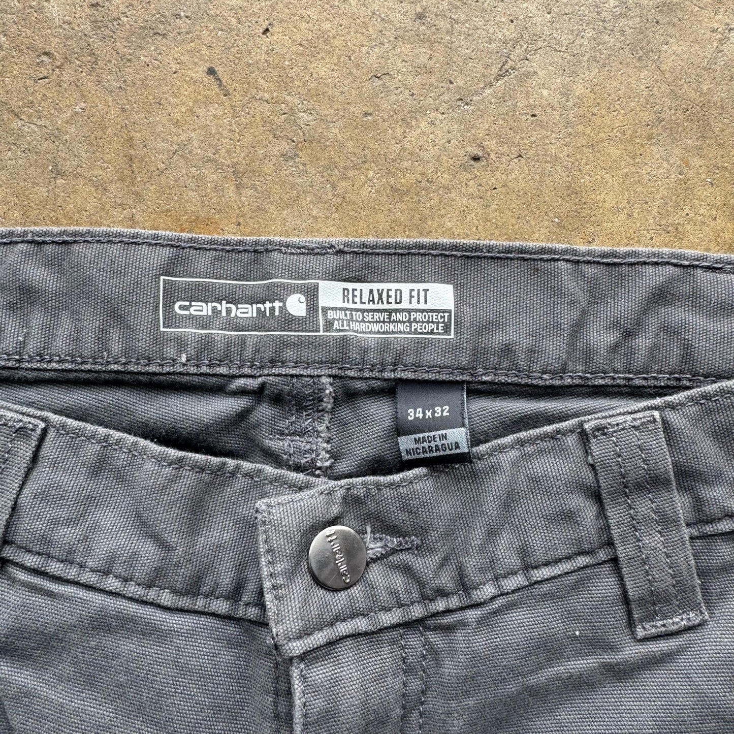 Carhartt Faded Grey carpenter pants size 34x32
