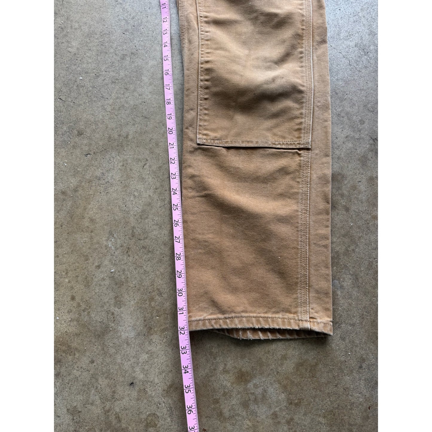 Carhartt tan double knee made in USA pants Size 32x32