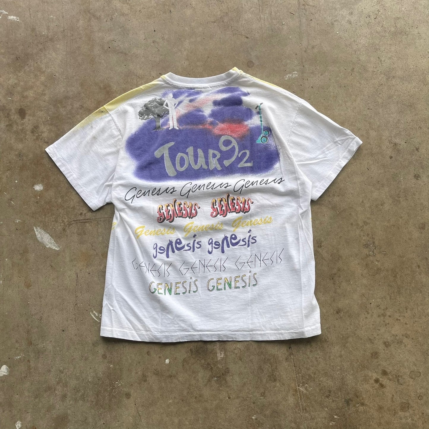 Genesis 1992 AOP Tour T-shirt Size Large