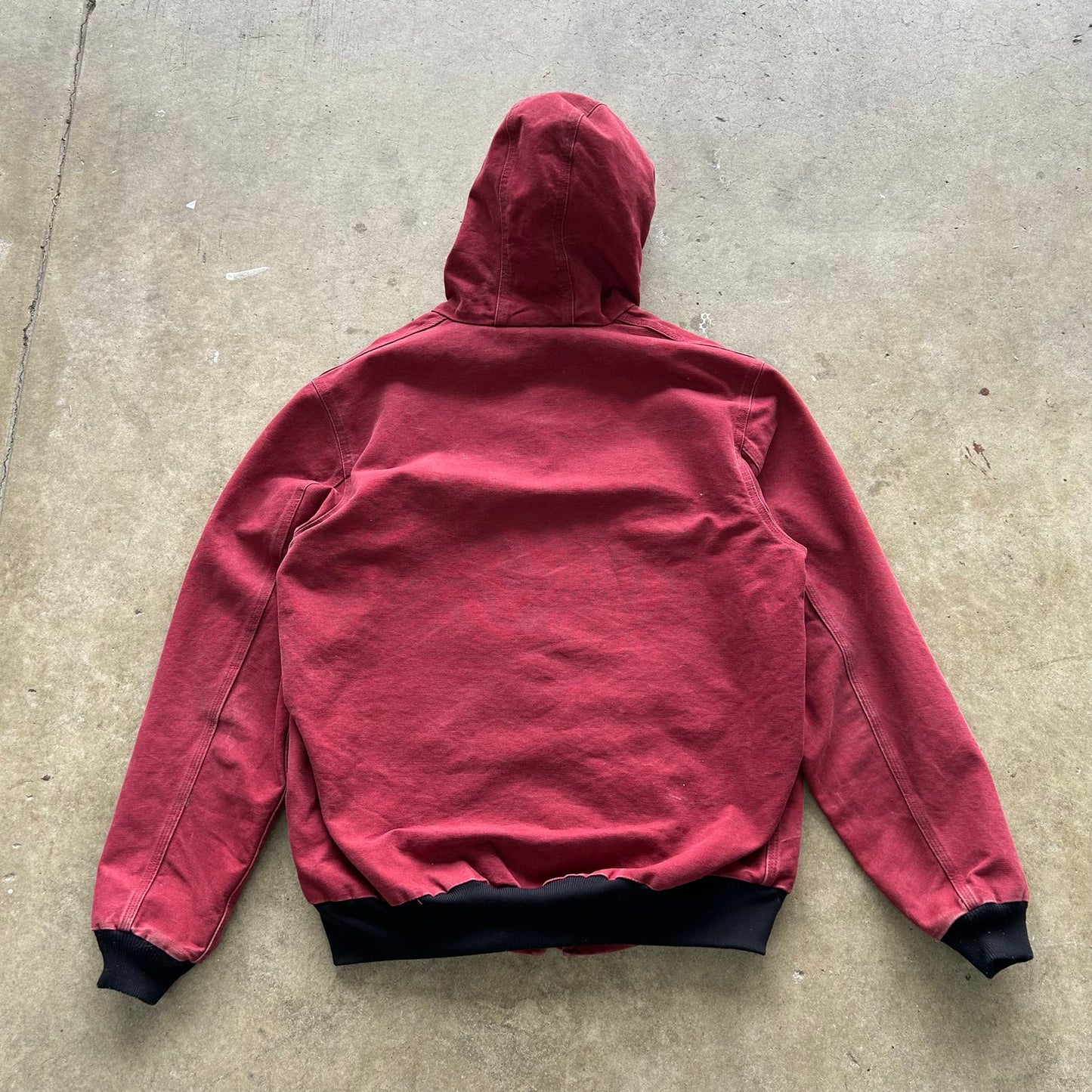 Carhartt hoodie workwear jacket red size XL
