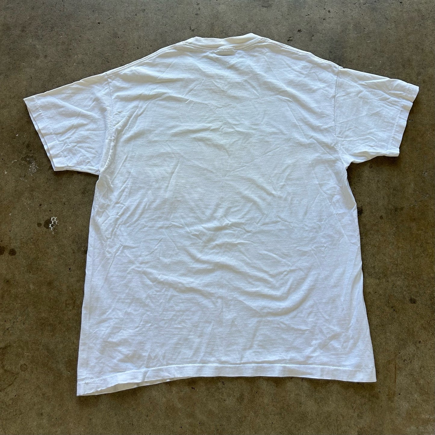 90’s TOMMY HILFIGER Big Flag Logo Single-Stitch White Shirt Made in USA Size Large