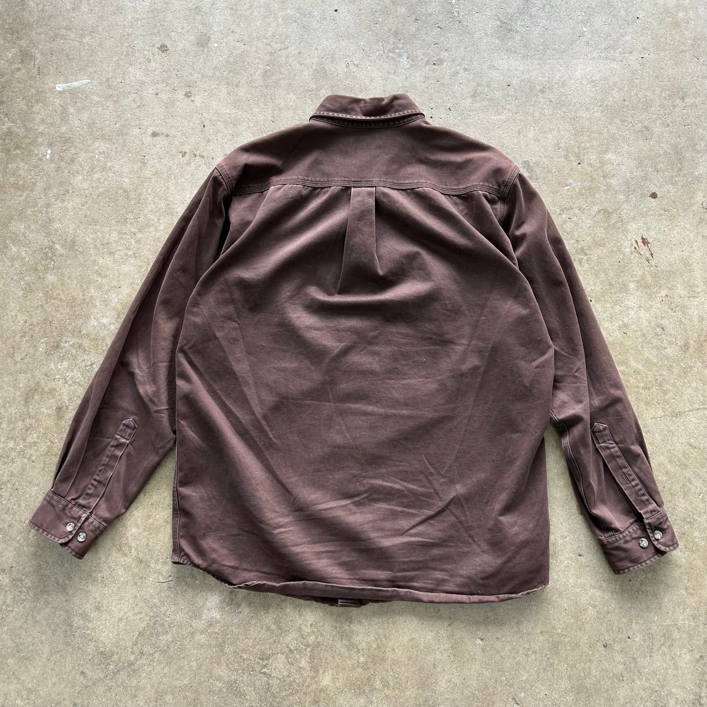 Carhartt button up shirt size medium dark brown