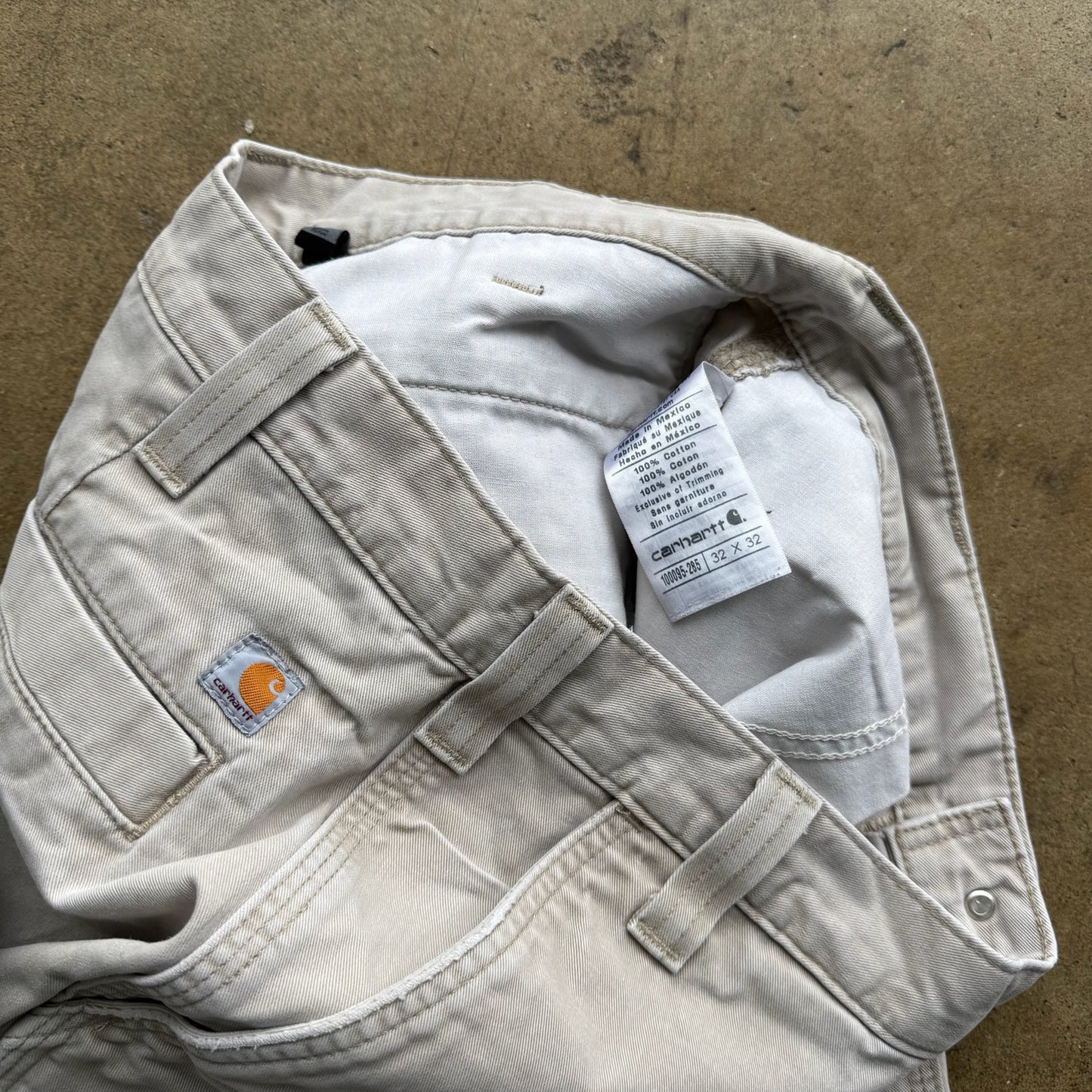 Carhartt cream colored pants size 32x32