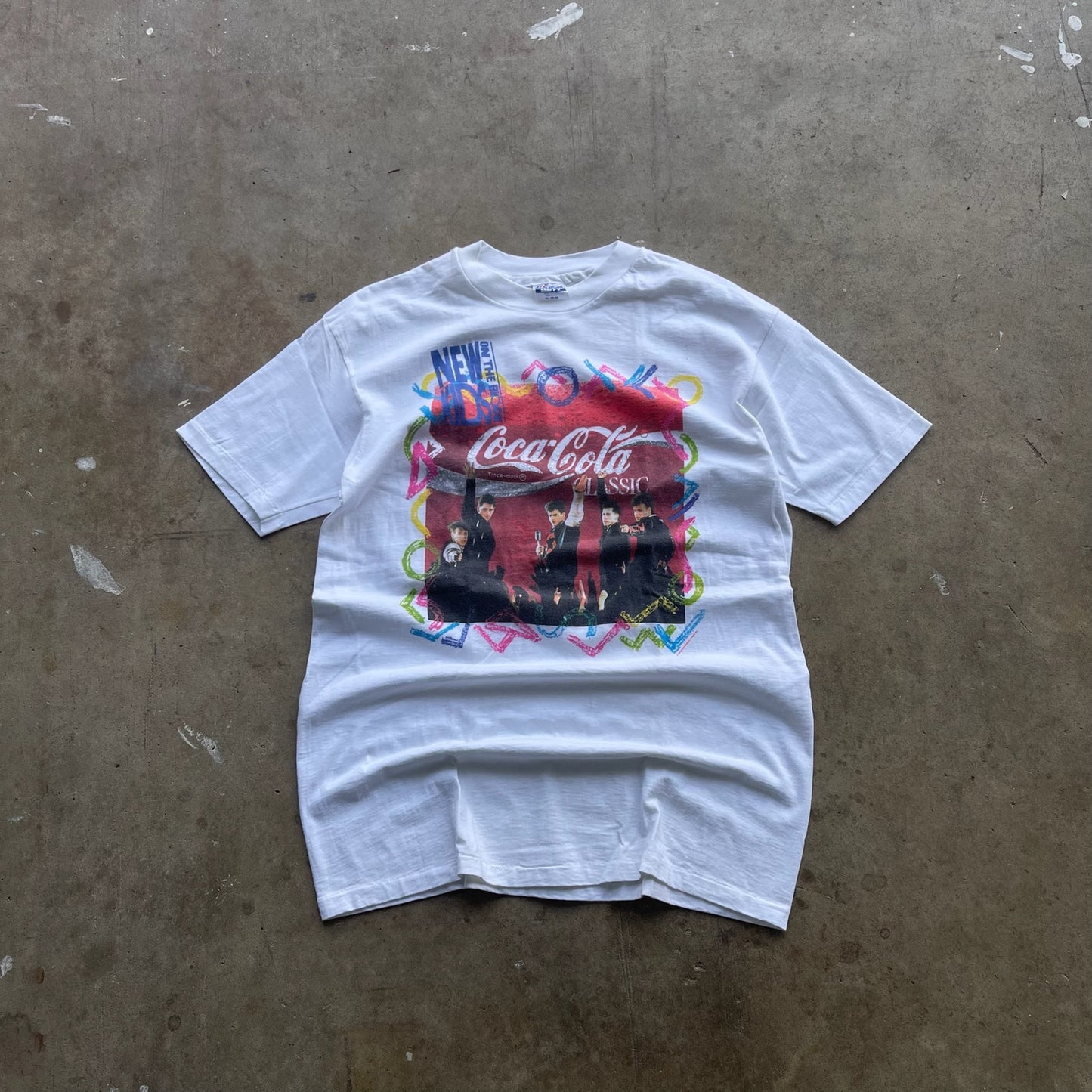 Coca Cola x New Kids on the Block Vintage Band T-shirt Size XL