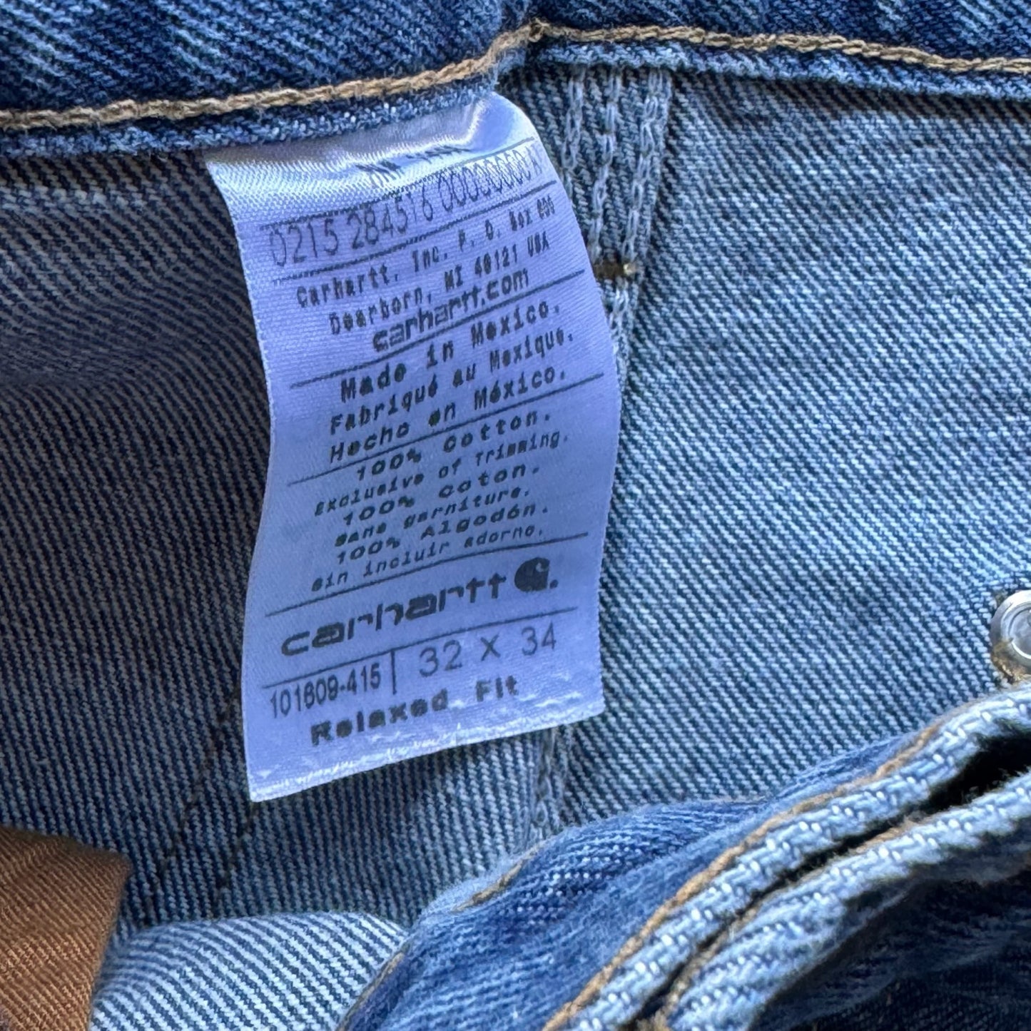 Carhartt Denim Double-knee Carpenter pants Size 32x34