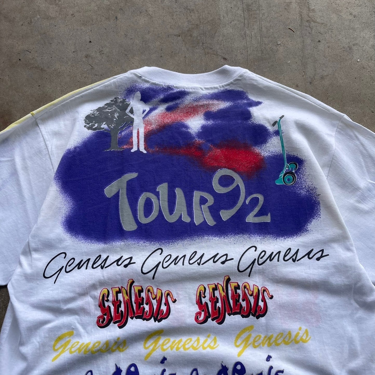 Genesis 1992 AOP Tour T-shirt Size Large