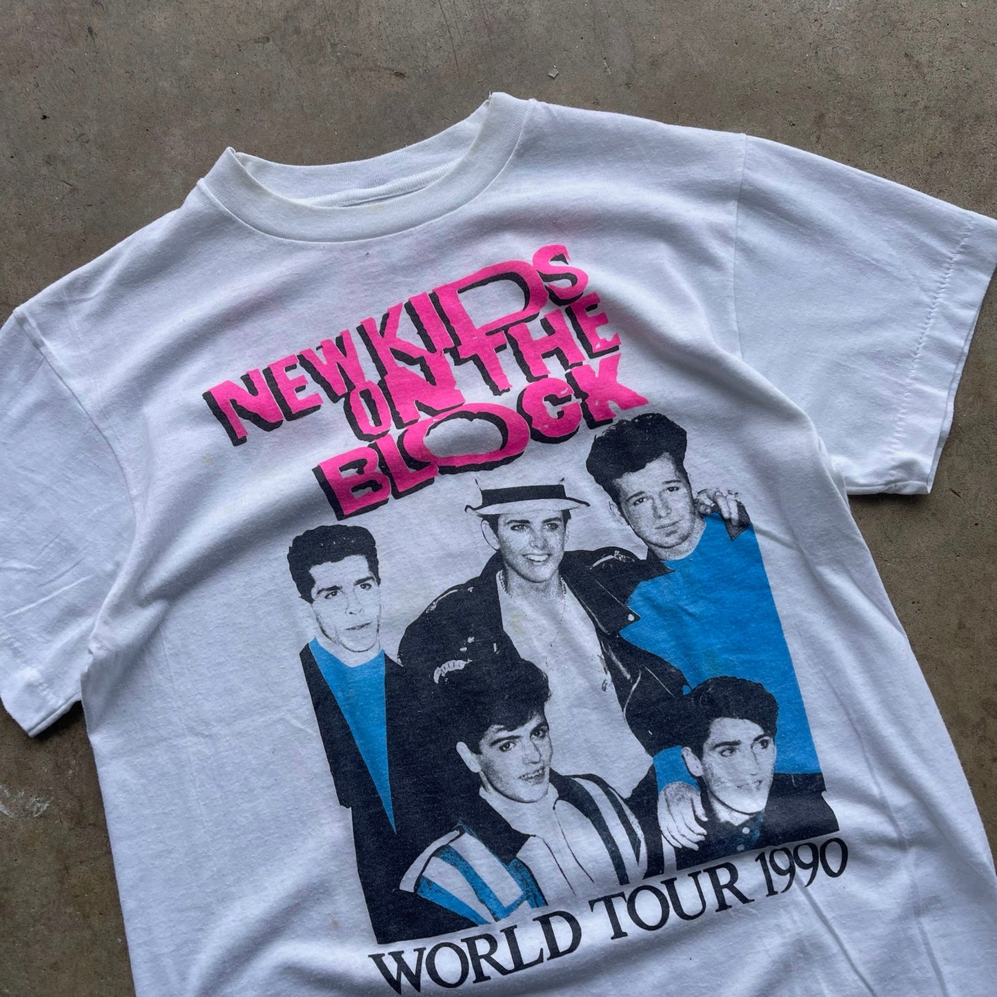 New Kids on the Block World Tour 1990 t-shirt Size L-XL