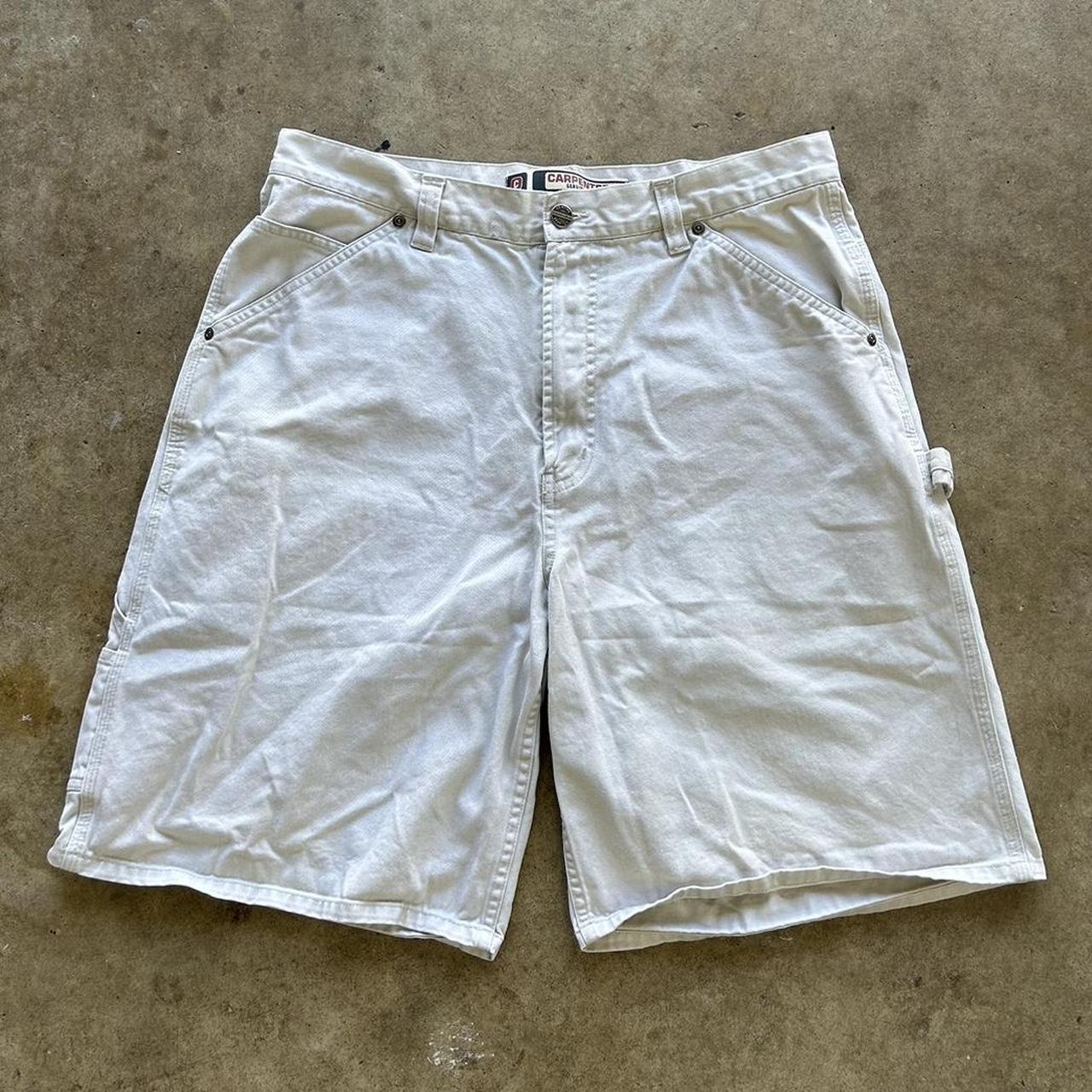 Men's Y2K White Carpenter Shorts Size 34
