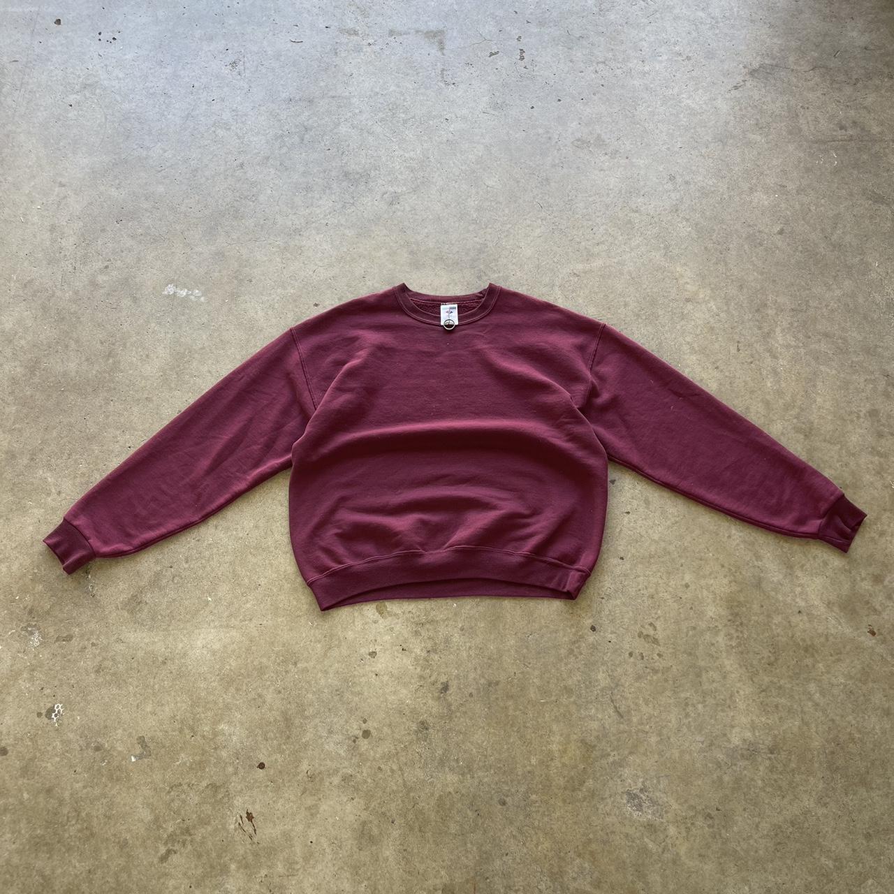 Men's Vintage Maroon Jerzees blank Heavyweight crewneck Size L