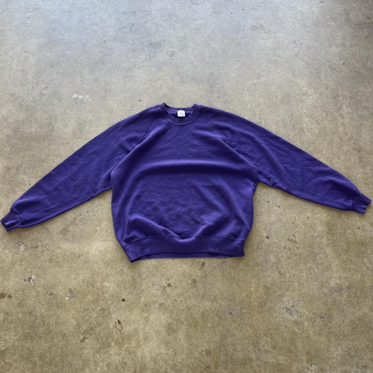 Vintage purple blank Jerzees heavyweight crewneck size 3XL