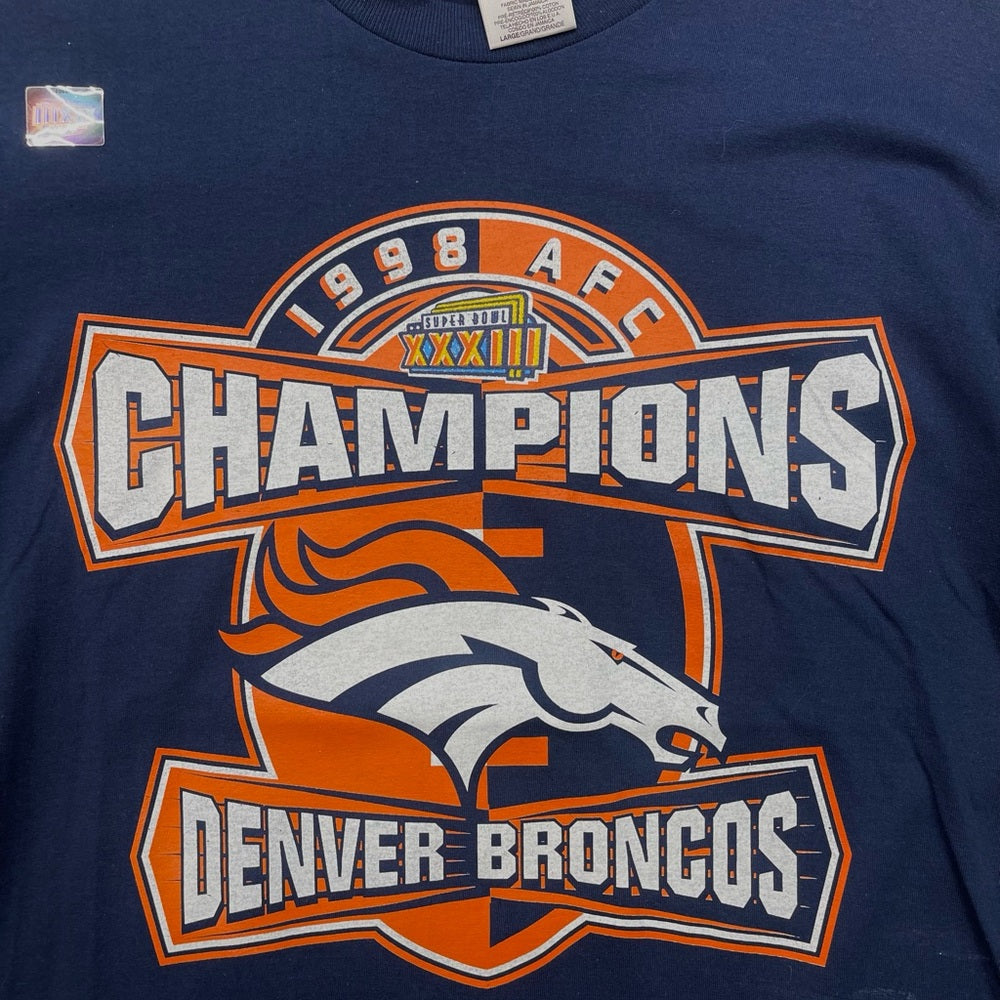 Vintage 98' Denver Broncos AFC Champions T-shirt size L