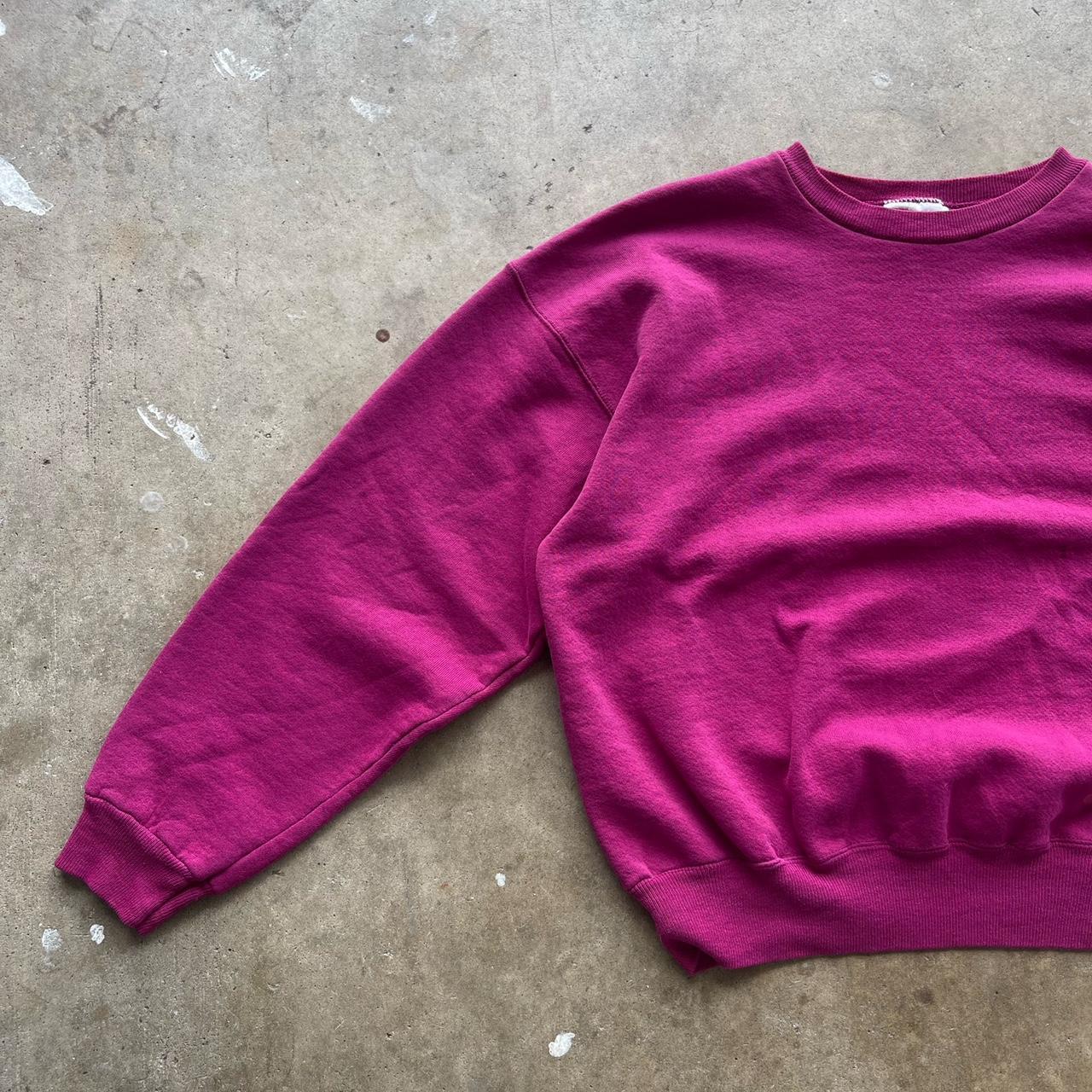 Pink Blank Vintage 80s Hanes Crewneck Size Medium