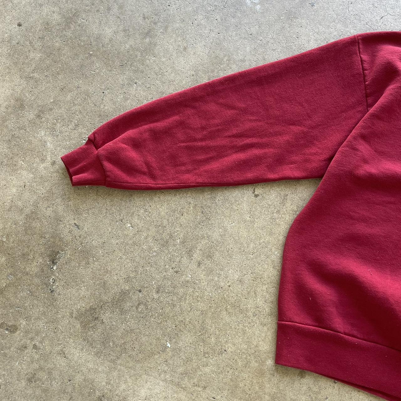 Vintage Jerzees dark red blank crewneck size Large