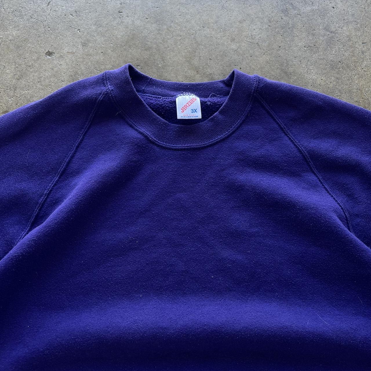 Vintage purple blank Jerzees heavyweight crewneck size 3XL
