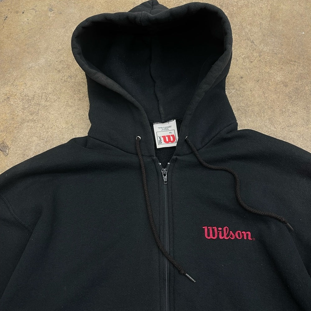 Men’s vintage Wilson Heavyweight Full zip Hooded Sweatshirt size XL