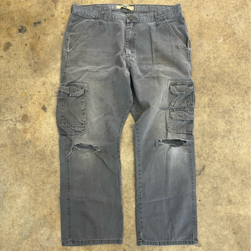 Men’s Vintage Faded grey Wrangler? tactical cargo pants size 36x30