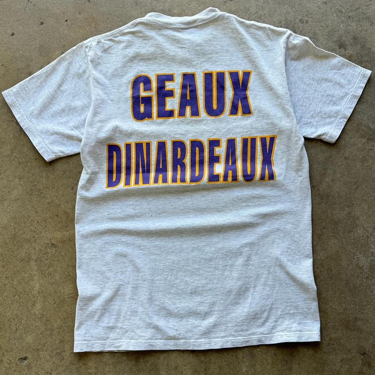 LSU Vintage LSU Football GEAUX DINARDEAUX We are back 90s Tshirt Medium Jerzees tag