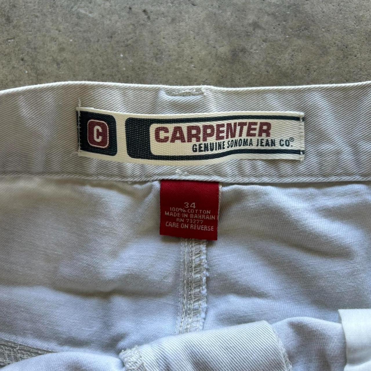 Men's Y2K White Carpenter Shorts Size 34