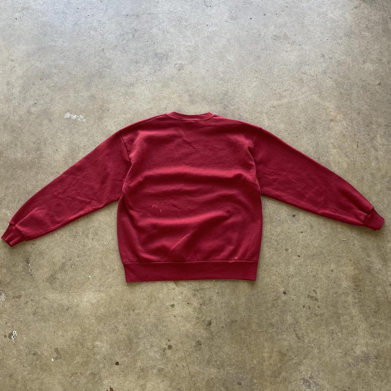 Vintage Jerzees dark red blank crewneck size Large