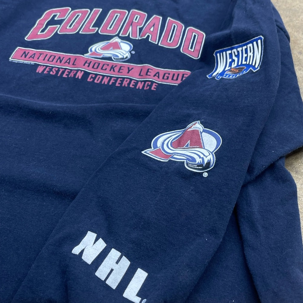 Men's Vintage Colorado Avalanche Western conference long-sleeve t-shirt size XL