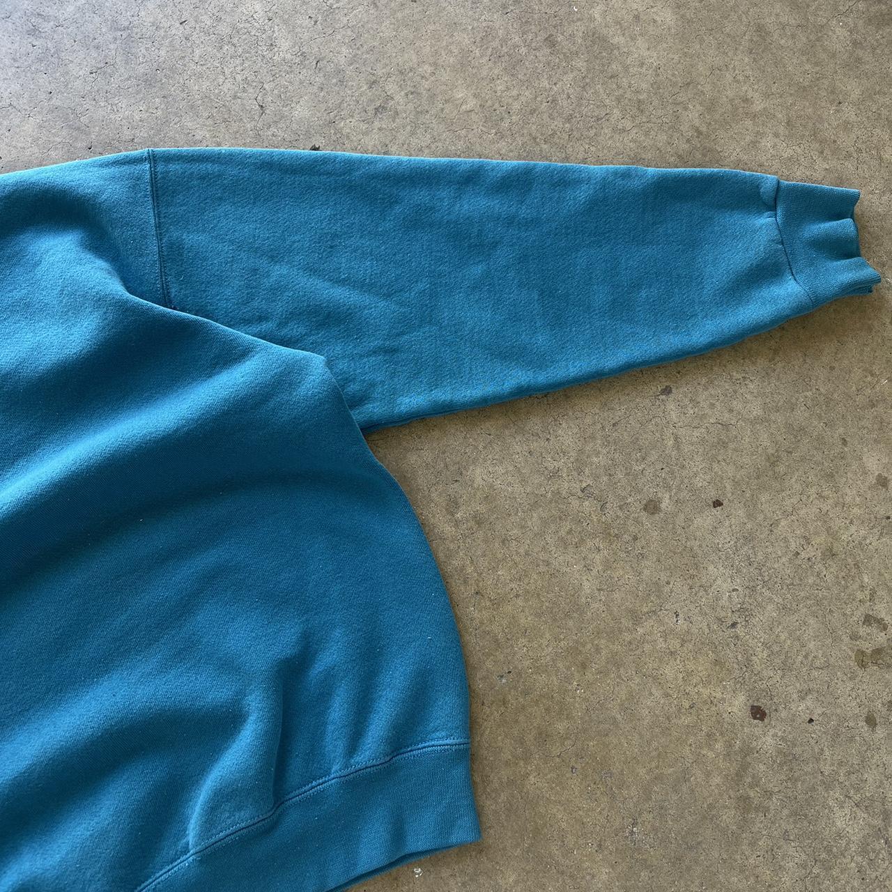 Men's Vintage teal Tultex SuperWeight blank Heavyweight crewneck Size L