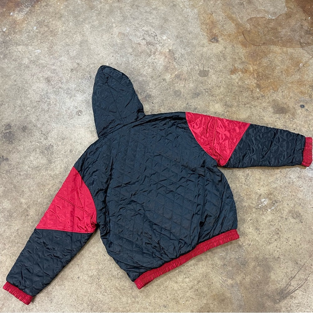 Vintage 90s Double Hooded Quilted winter Jacket