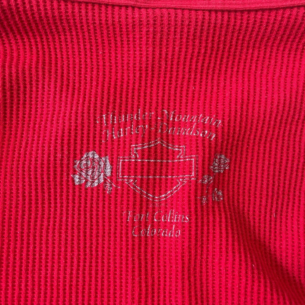 Y2K Women's Harley Davidson Thermal Long-sleeve T-shirt