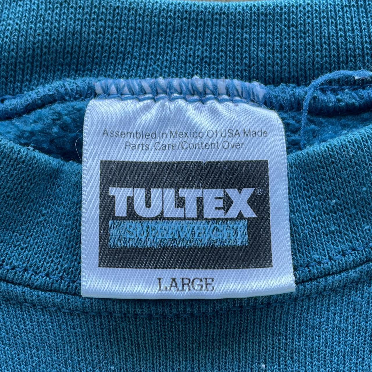 Men's Vintage teal Tultex SuperWeight blank Heavyweight crewneck Size L