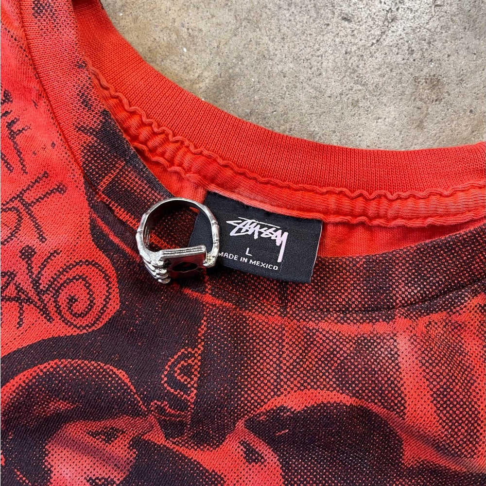 Stussy All Over Print Picture collage T-shirt