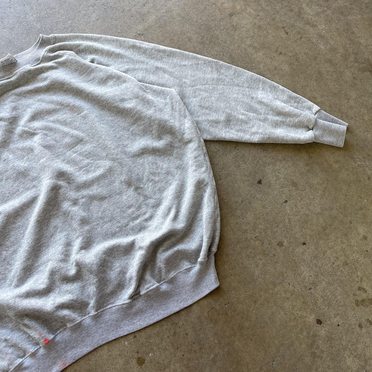 Men's Vintage 80s Grey Hanes blank Heavyweight crewneck Size XL