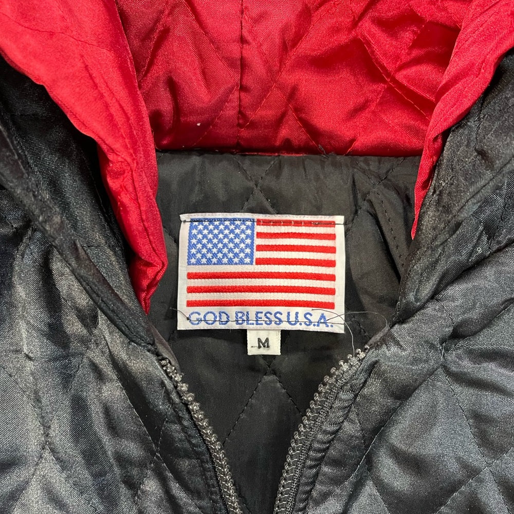 Vintage 90s Double Hooded Quilted winter Jacket