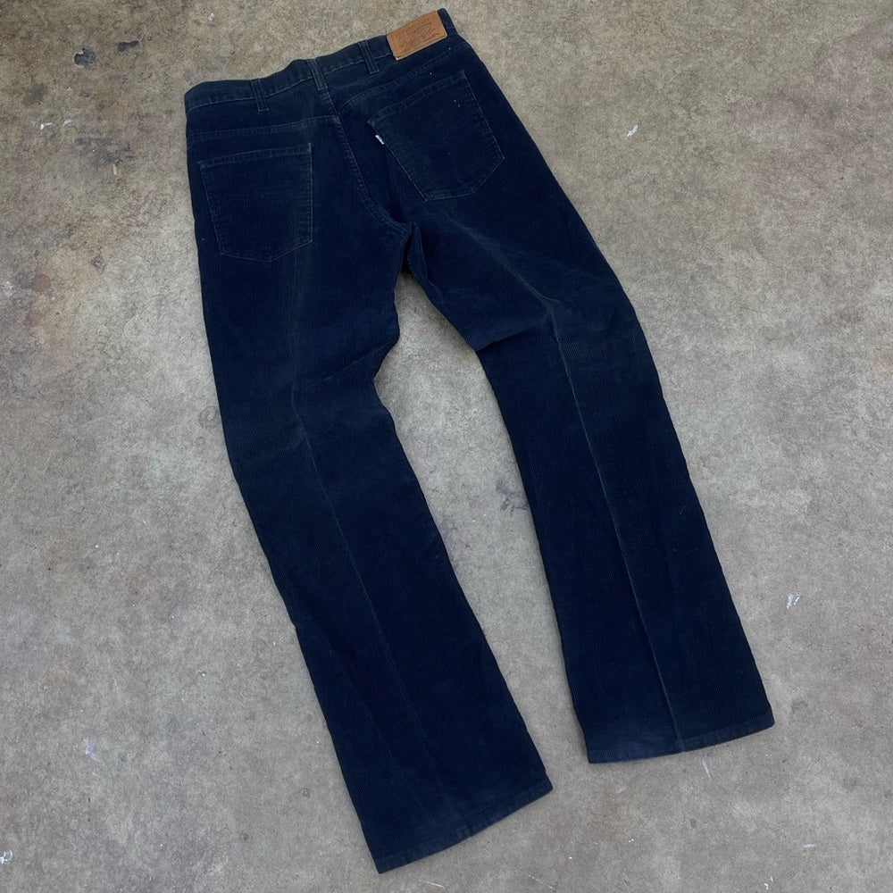 Vintage 90s Men's Levi's Navy Blue Corduroy Pants Size 34x32
