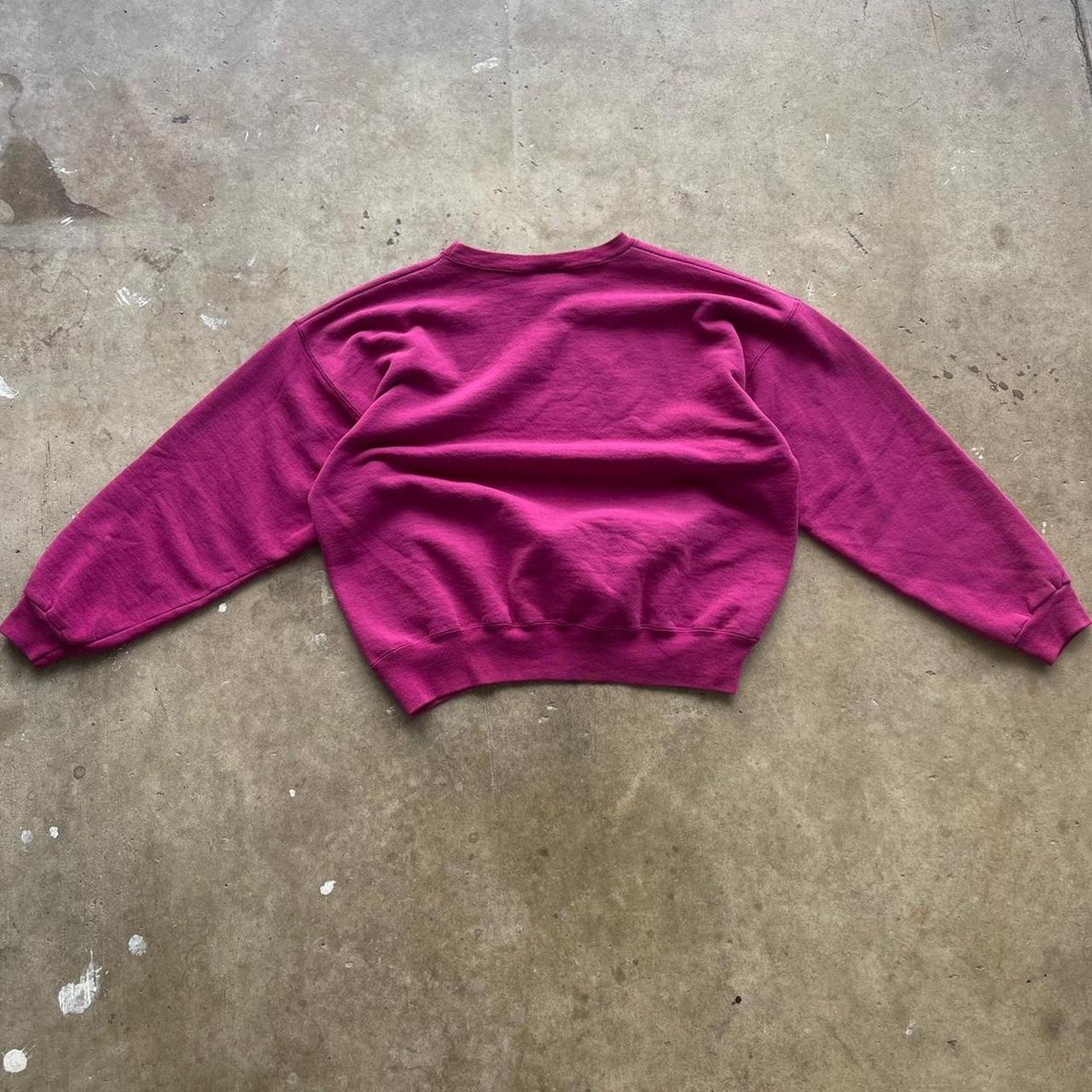 Pink Blank Vintage 80s Hanes Crewneck Size Medium