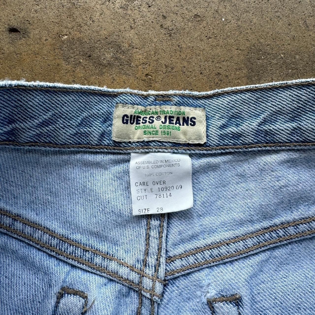 Vintage Guess Jean Shorts Jorts Size W28 Denim Jeans Made In USA 28