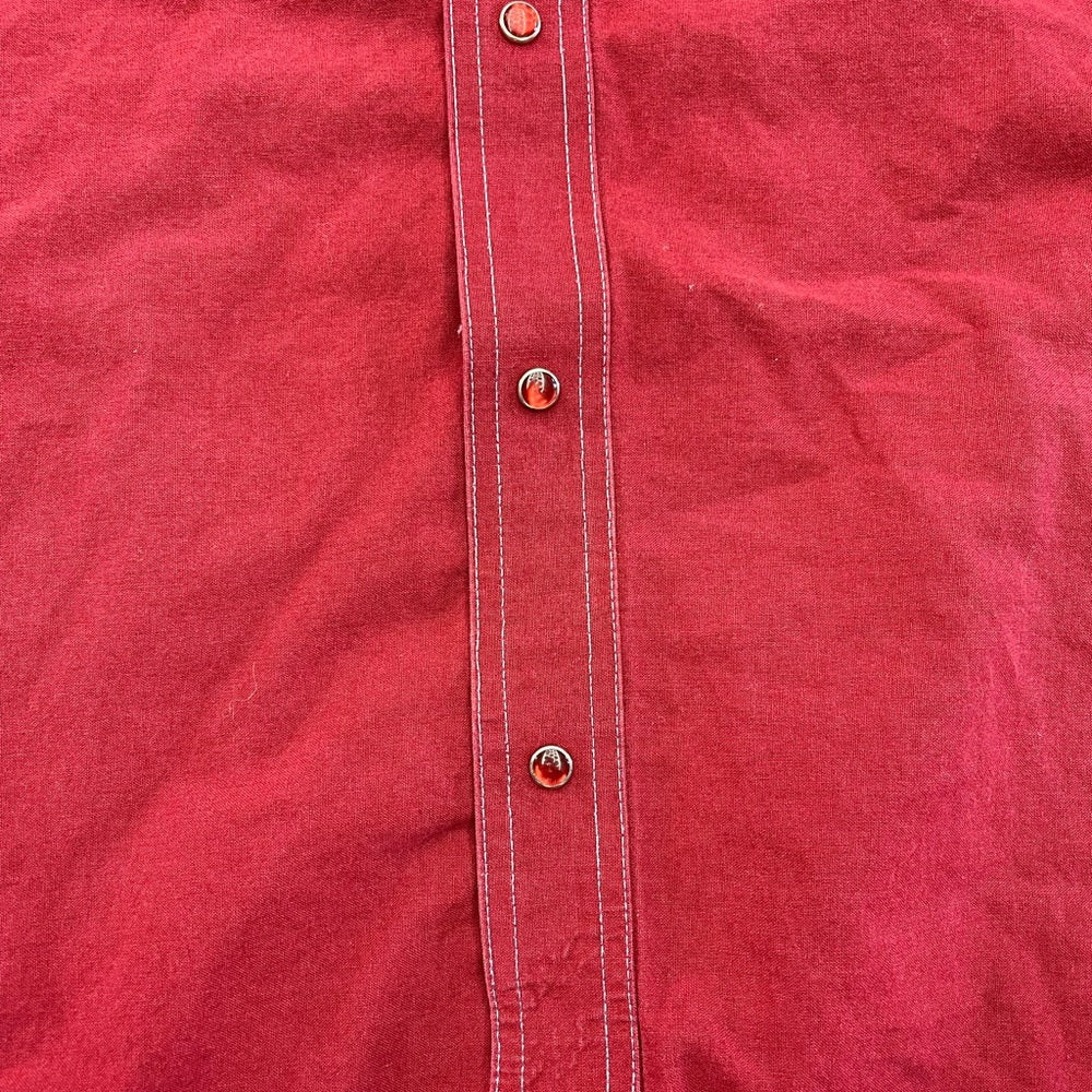 Vintage 90s wrangler western pearl snap button up shirt size fits XL