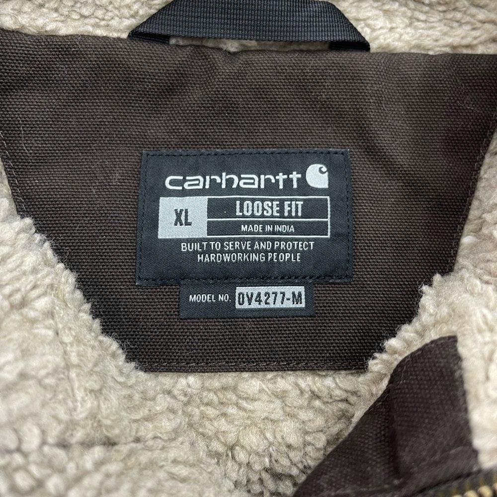 Men’s Brown Sherpa Lined Carhartt vest size XL