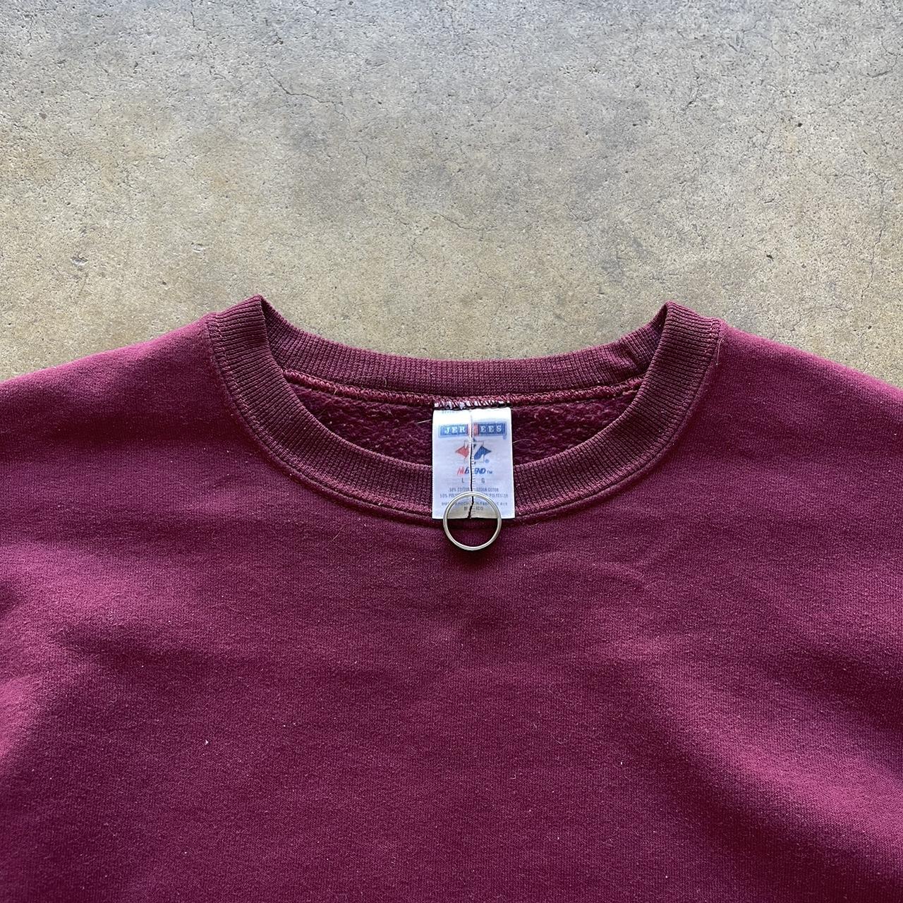 Men's Vintage Maroon Jerzees blank Heavyweight crewneck Size L