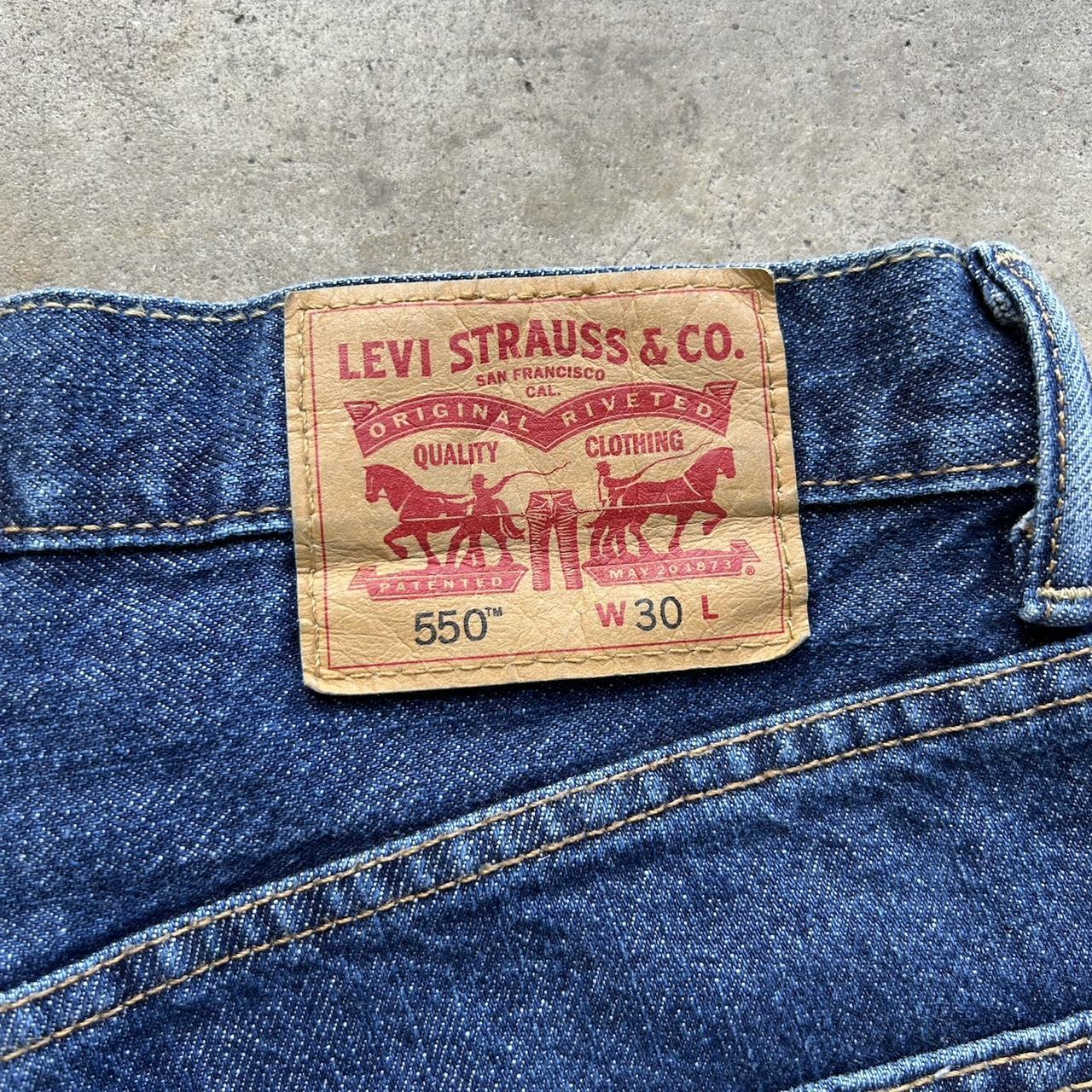 Vintage LEVIS 550 SHORTS Size 30 Dark blue denim