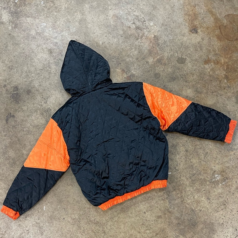 Vintage 90s Double Hooded Quilted winter Jacket
