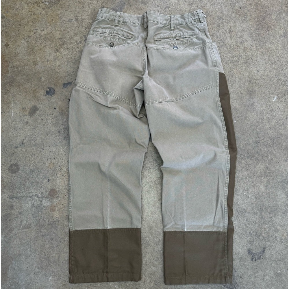 Men’s Vintage 2 tone brown Double knee hunting pants size 36x32