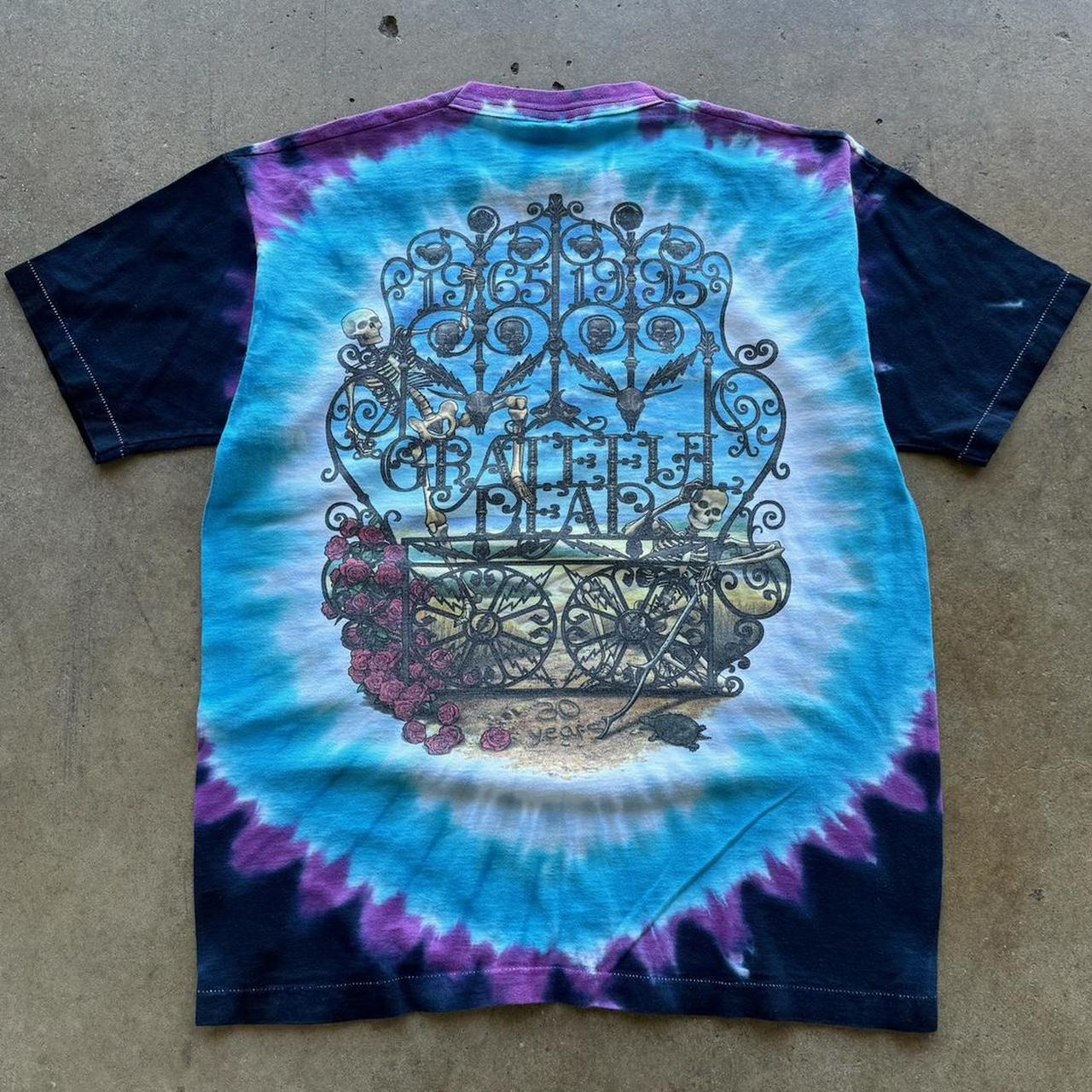 Vintage 1995 Grateful Dead 30th Anniversary Liquid Blue T-shirt Size XL