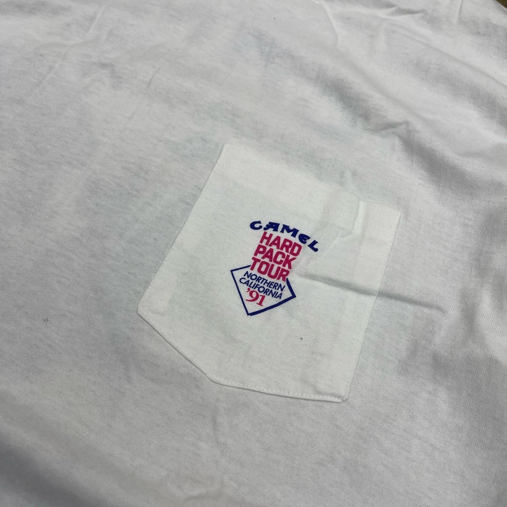 Vintage 1991 Camel Cigarettes graphic pocket t-shirt size XL